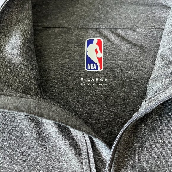 Portland Trail Blazers Men's Warmup Jacket Official NBA Partial-Zip XL Grey - Picture 2 of 10